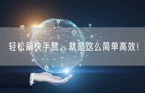 轻松刷快手赞，就是这么简单高效！